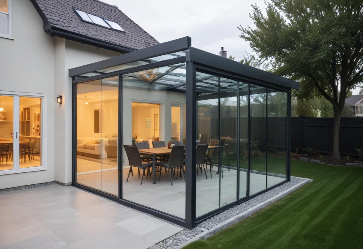 terasă aluminiu închisă